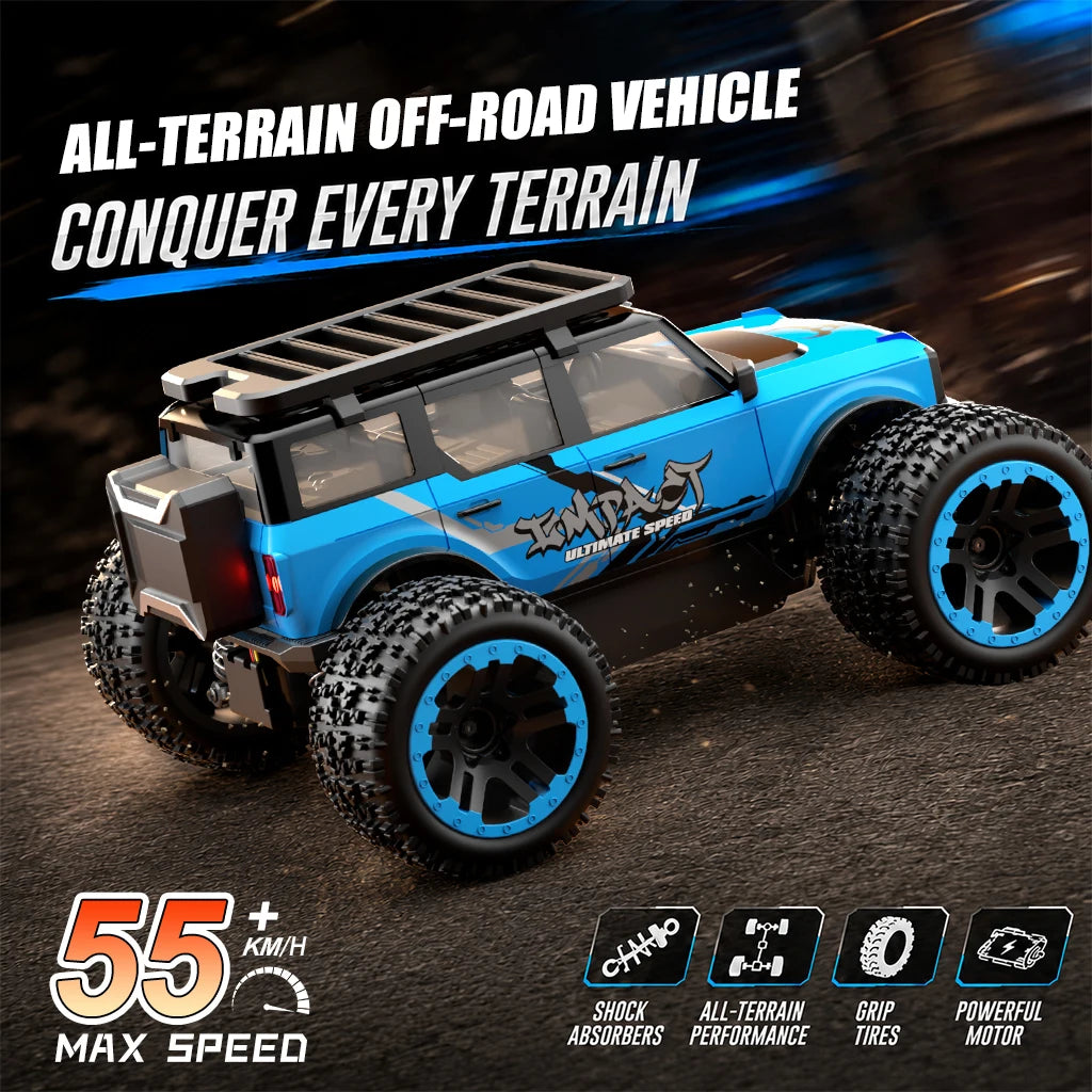 Monster Truck Télécommandé 1:20 4x4 - 55km/h Brushless LED