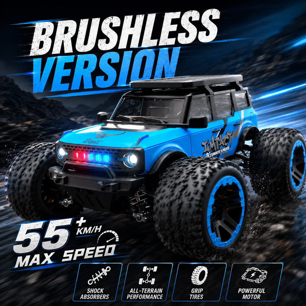 Monster Truck Télécommandé 1:20 4x4 - 55km/h Brushless LED
