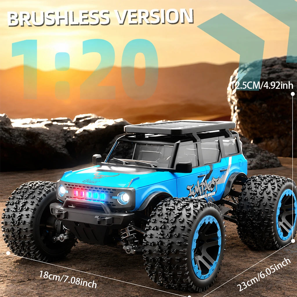 Monster Truck Télécommandé 1:20 4x4 - 55km/h Brushless LED