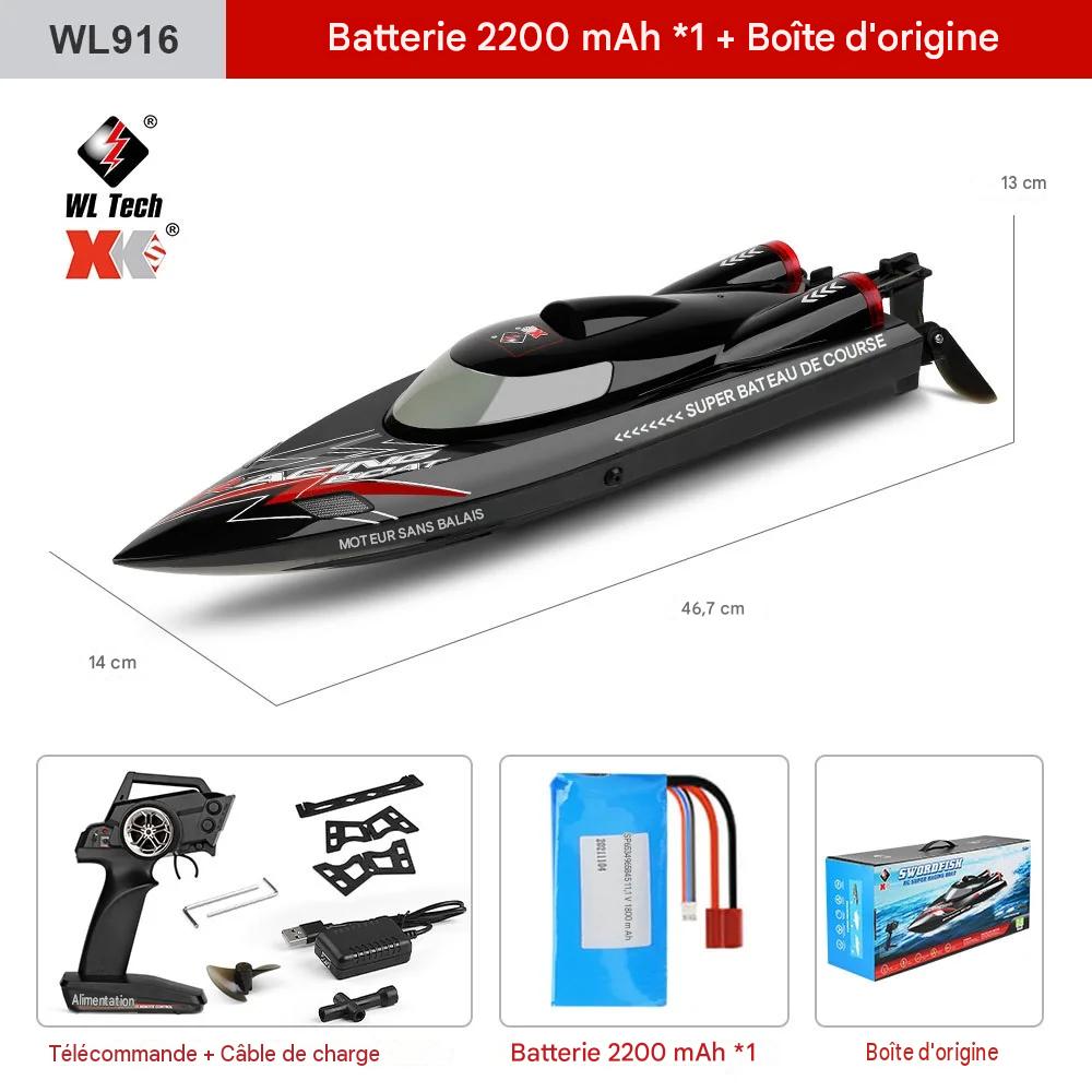 Bateau Télécommandé de Course 55km/h Haute Vitesse