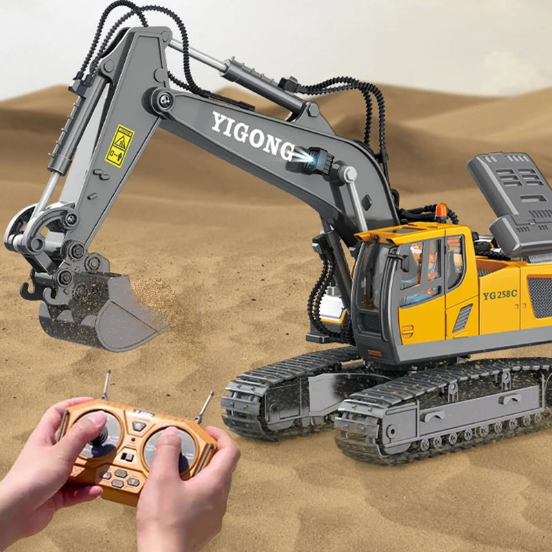 Engin de Chantier Télécommandé 4x4 - Excavatrice, Benne, Bulldozer