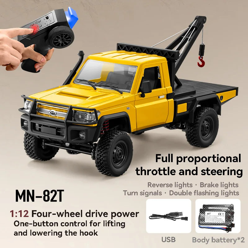 Pick-up Télécommandé 4x4 Dépanneuse 1:12 Rétro