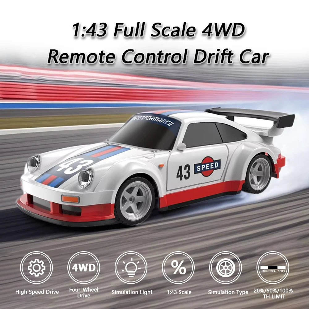 Mini Voiture Télécommandée Drift 1:43 4x4 Gyroscope 2.4G