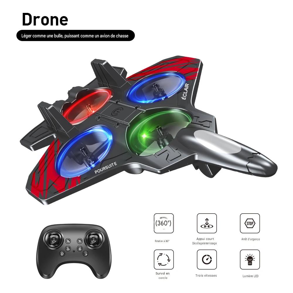 Avion de Chasse Télécommandé Acrobatique avec LED