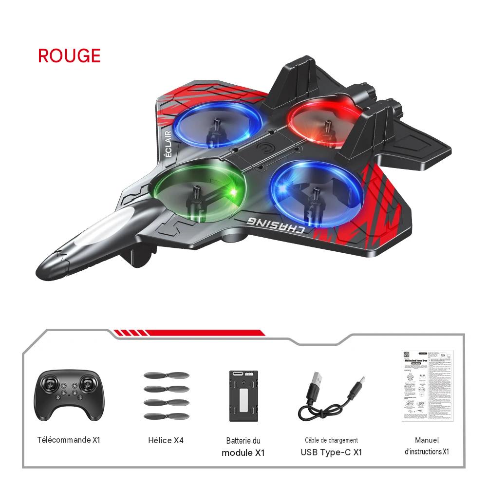 Avion de Chasse Télécommandé Acrobatique avec LED