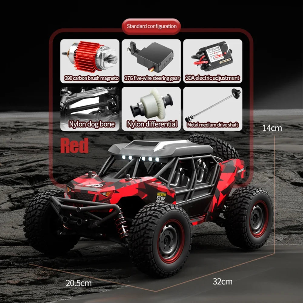Buggy Télécommandé Tout Terrain 1:16 4x4 - 50km/h avec LED