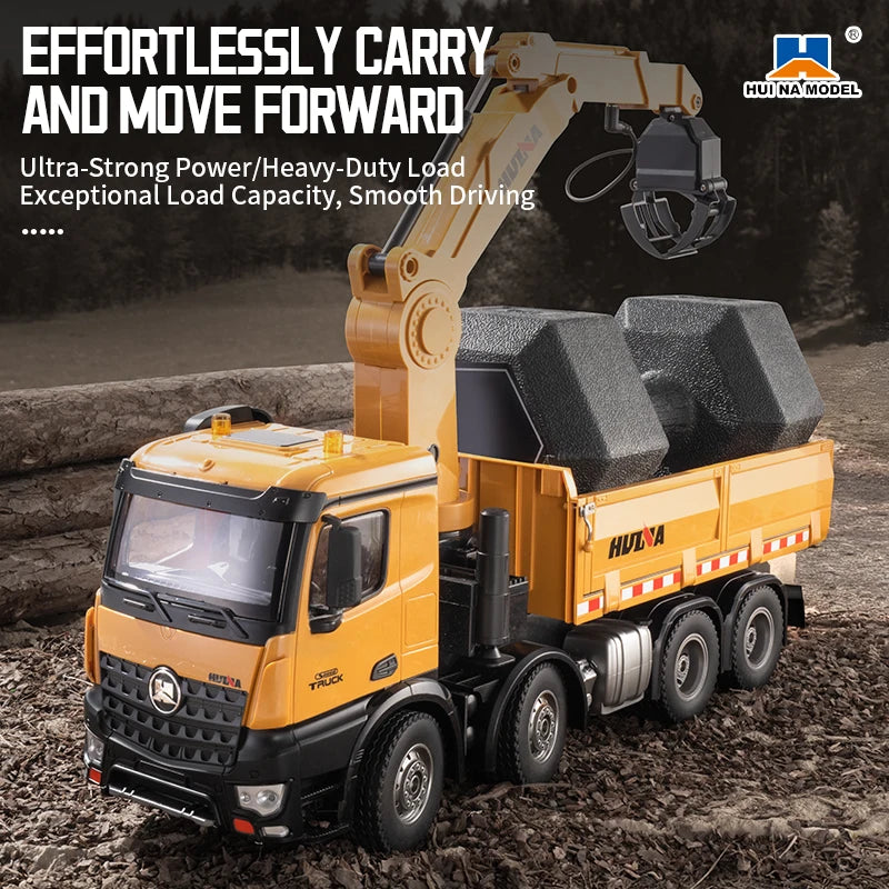 Camion Télécommandé Grue Forestière 1:14 avec Benne