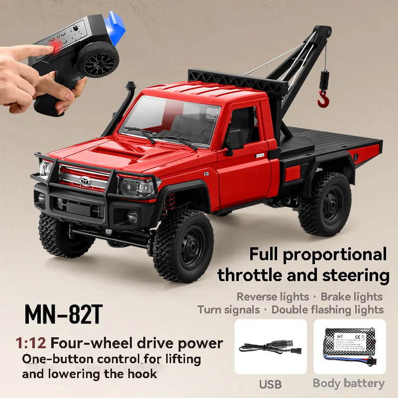 Pick-up Télécommandé 4x4 Dépanneuse 1:12 Rétro