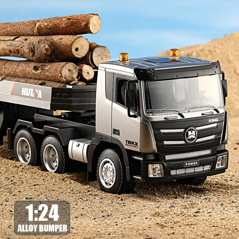 Camion Télécommandé Plateau Porte-Engins 1:24