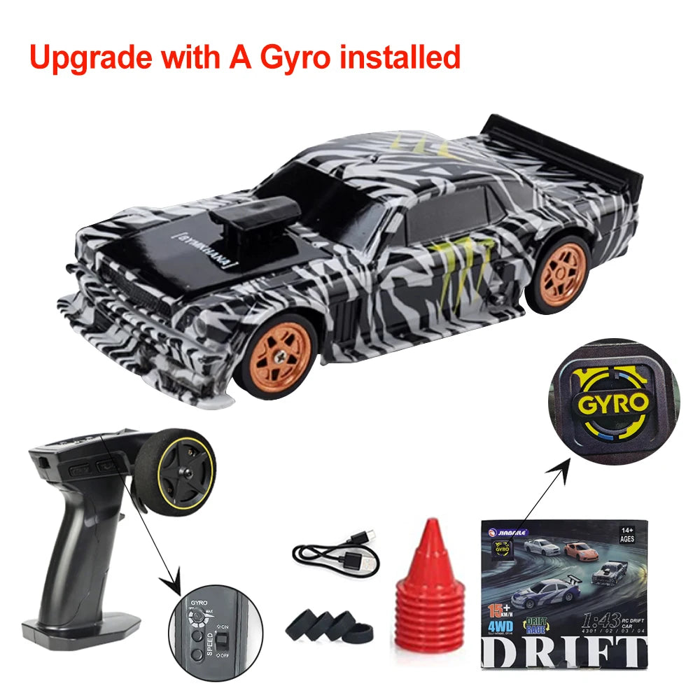 Mini Voiture Télécommandée Drift 1:43 4x4 Gyroscope 2.4G