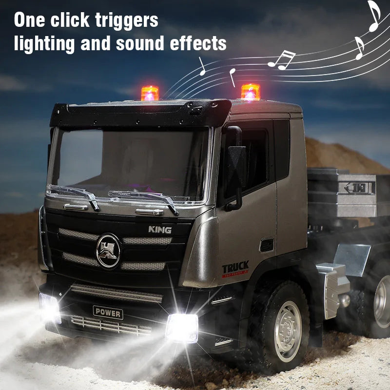 Camion Télécommandé Plateau Porte-Engins 1:24
