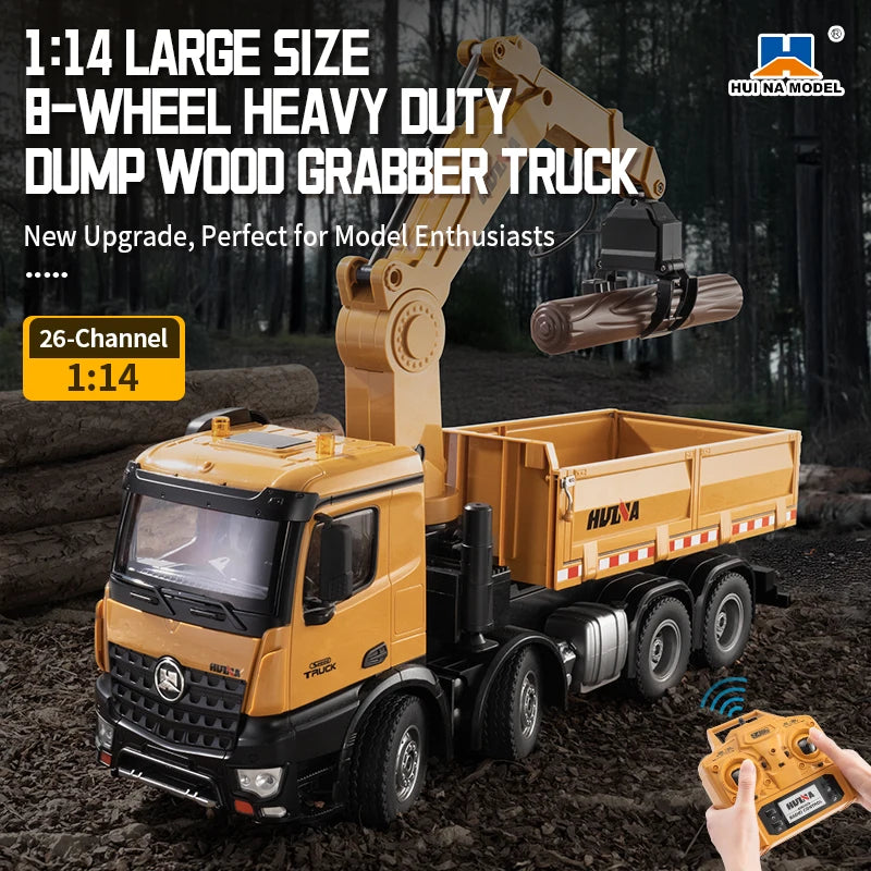 Camion Télécommandé Grue Forestière 1:14 avec Benne