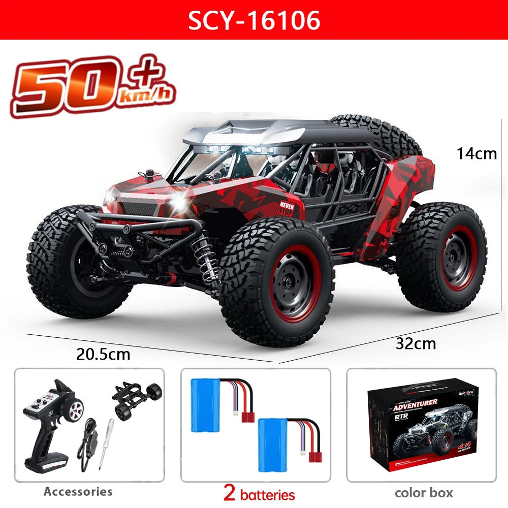 Buggy Télécommandé Tout Terrain 1:16 4x4 - 50km/h avec LED