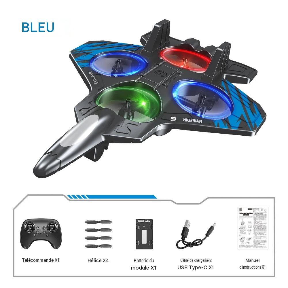 Avion de Chasse Télécommandé Acrobatique avec LED