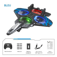 Avion de Chasse Télécommandé Acrobatique avec LED