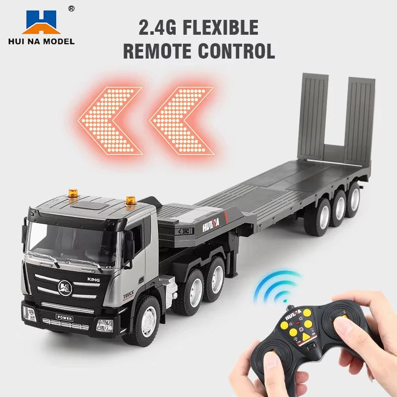 Camion Télécommandé Plateau Porte-Engins 1:24