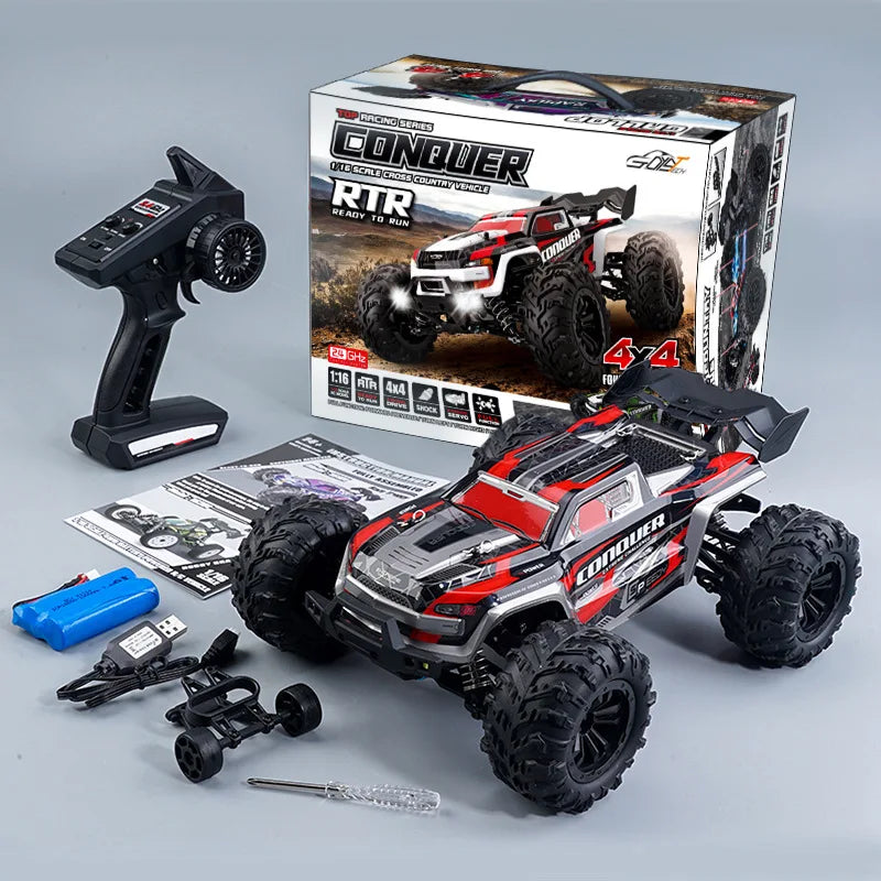 Buggy Télécommandé Tout Terrain 1:16 4x4 - 50km/h avec LED