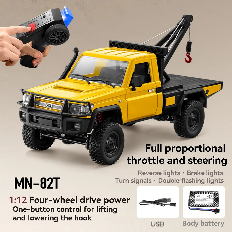 Pick-up Télécommandé 4x4 Dépanneuse 1:12 Rétro