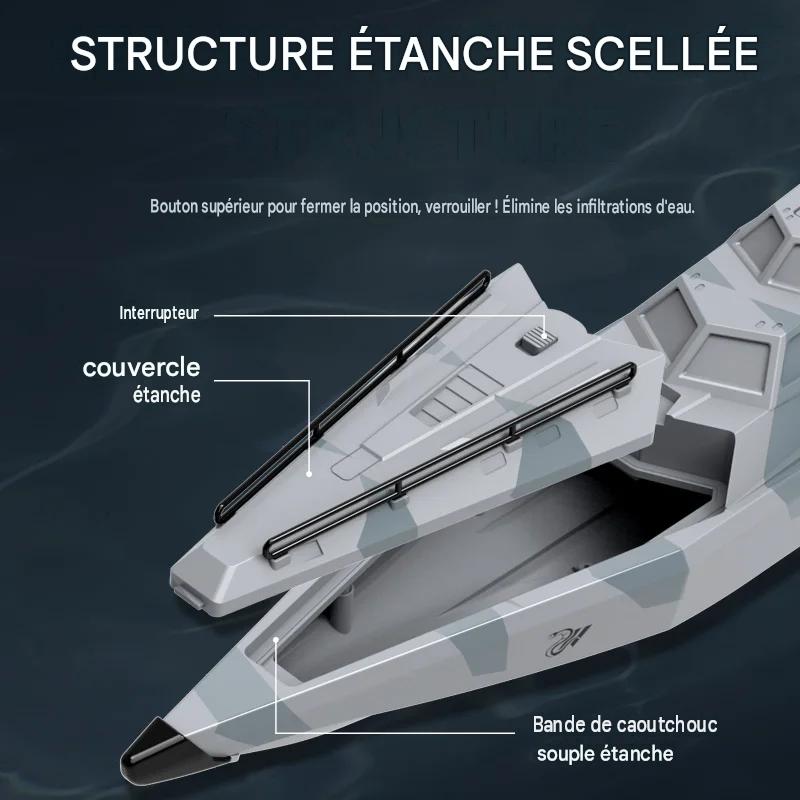 Bateau Télécommandé à Turbine 30km/h Haute Vitesse