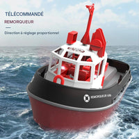 Bateau Télécommandé Remorqueur 1:72 Double Moteur