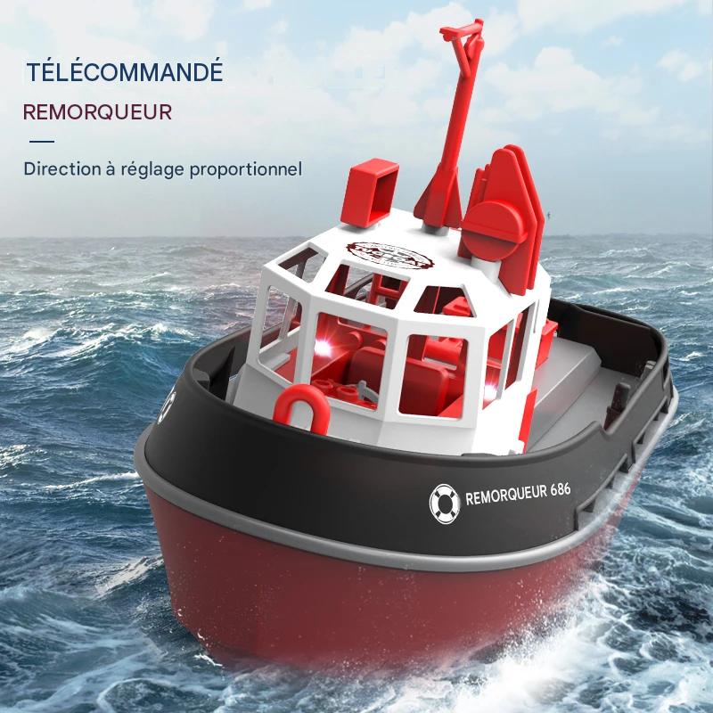 Bateau Télécommandé Remorqueur 1:72 Double Moteur