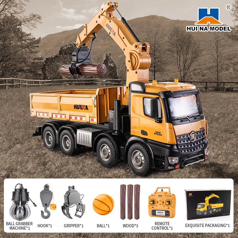 Camion Télécommandé Grue Forestière 1:14 avec Benne