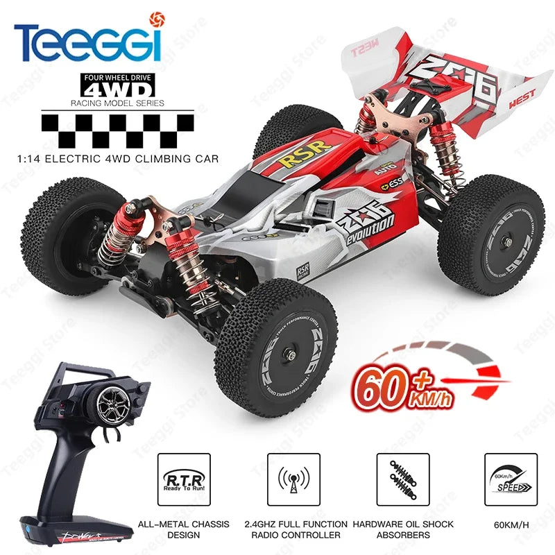Voiture Télécommandée de Course 4x4 1:14 Haute Vitesse