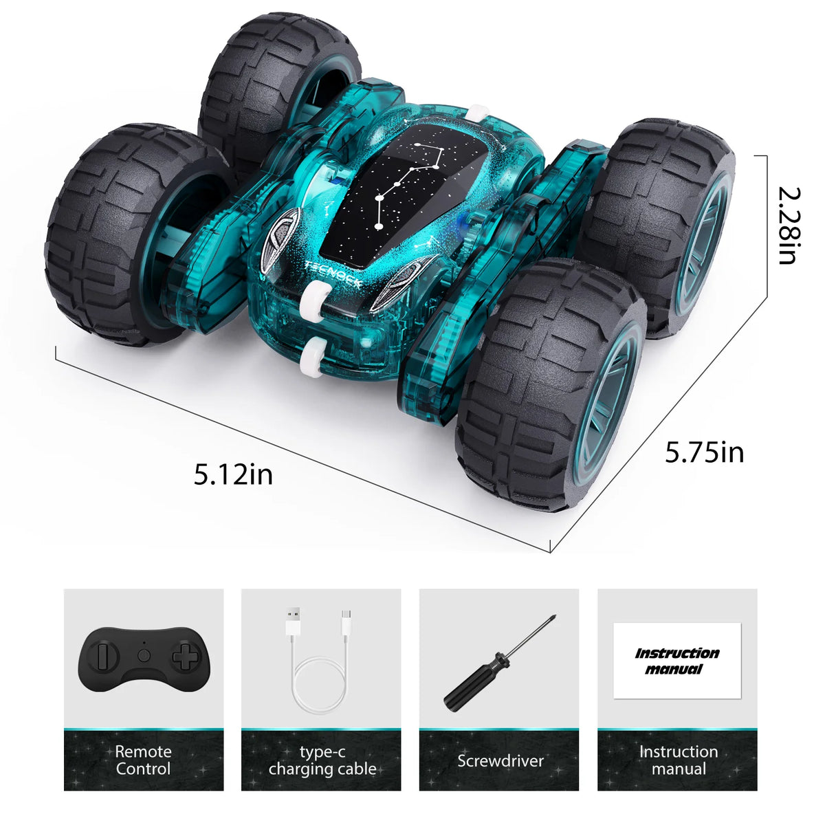 Voiture Télécommandée Acrobatique 360° avec Éclairage LED