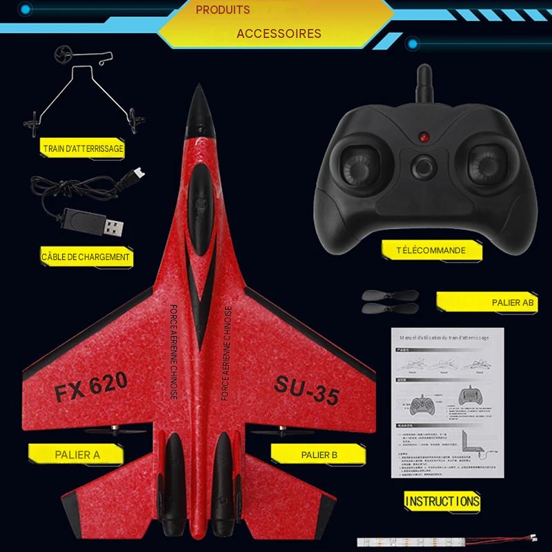 Avion de Chasse Télécommandé en Mousse Planeur