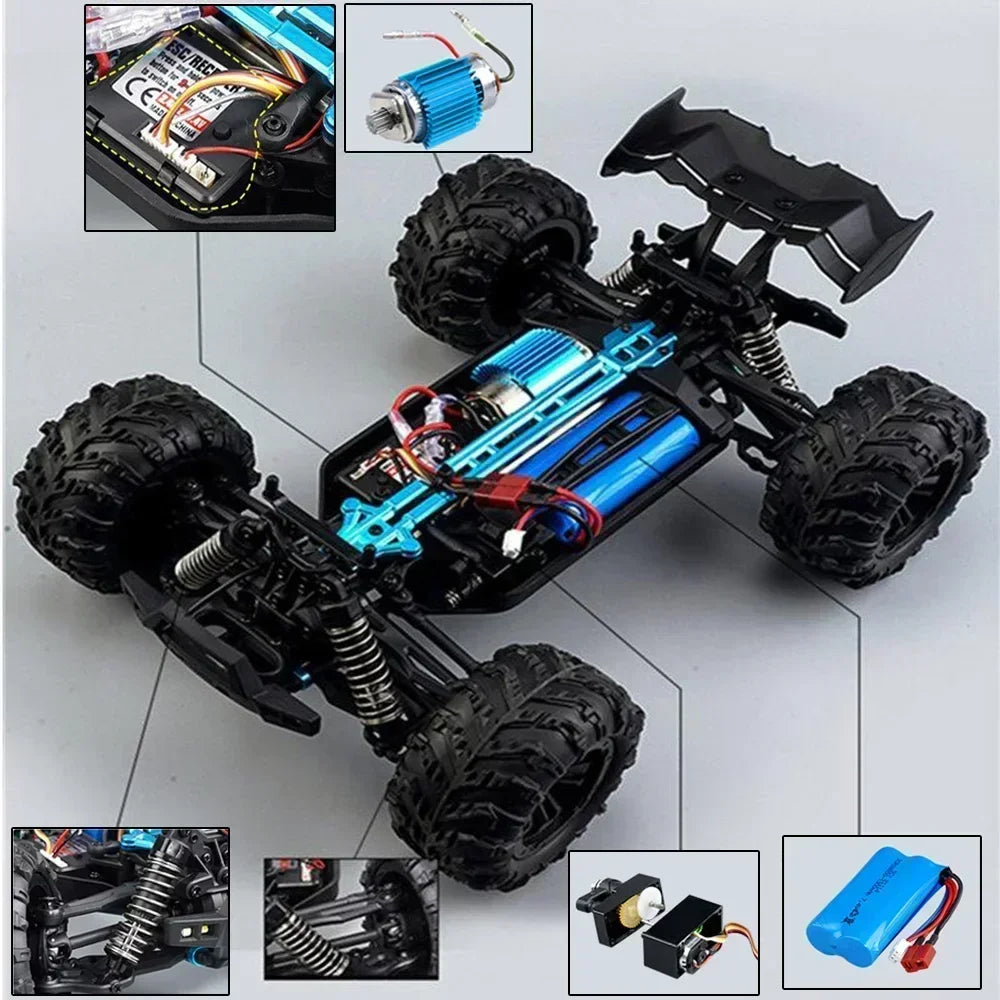 Voiture Télécommandée Monster Truck 1:16 4x4 - 50km/h avec LED