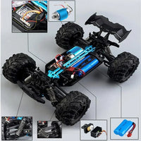 Voiture Télécommandée Monster Truck 1:16 4x4 - 50km/h avec LED