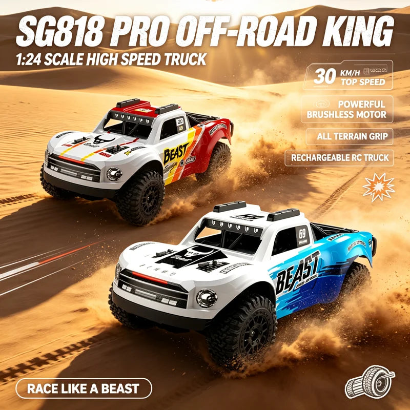 Voiture Télécommandée Tout Terrain 4x4 1:24 - 40km/h Drift Brushless