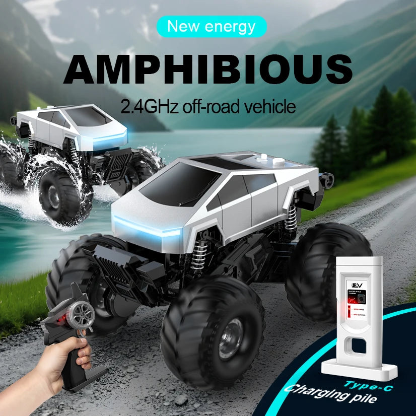 Voiture Télécommandée Amphibie Tout Terrain 360° Étanche