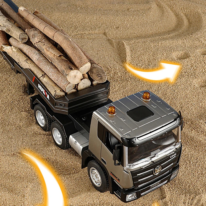 Camion Télécommandé Plateau Porte-Engins 1:24