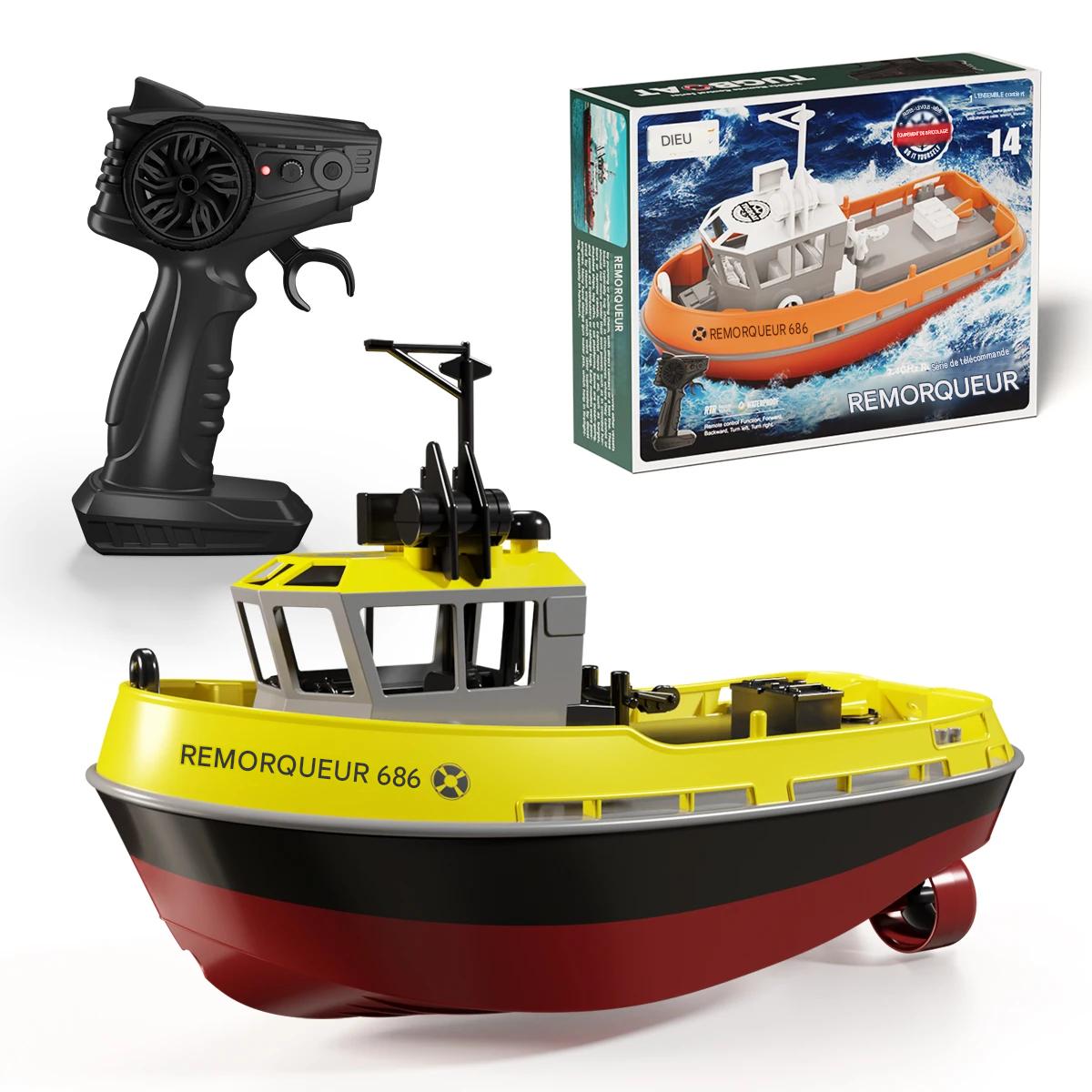 Bateau Télécommandé Remorqueur 1:72 Double Moteur