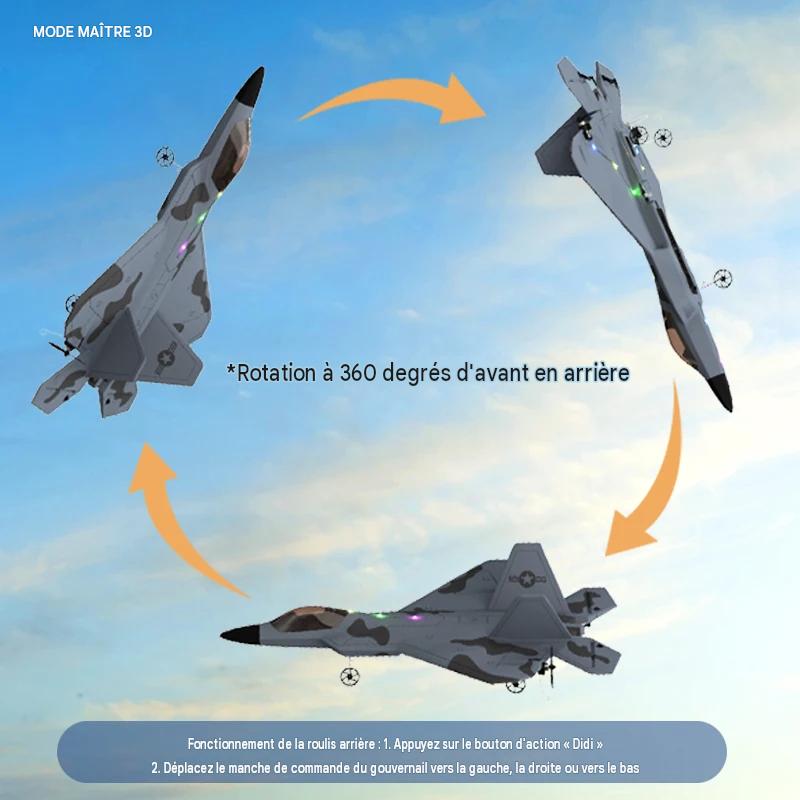 Avion Télécommandé de Chasse avec Gyroscope et LED