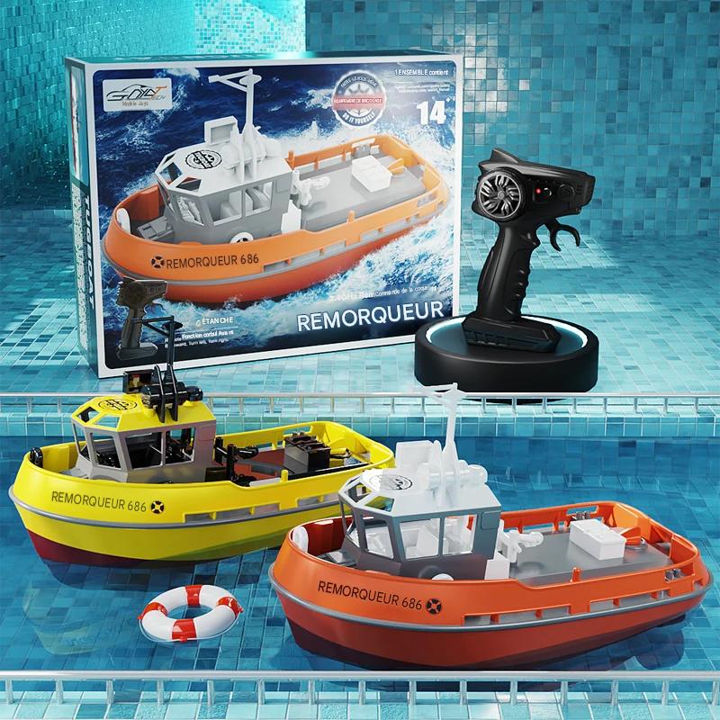 Bateau Télécommandé Remorqueur 1:72 Double Moteur