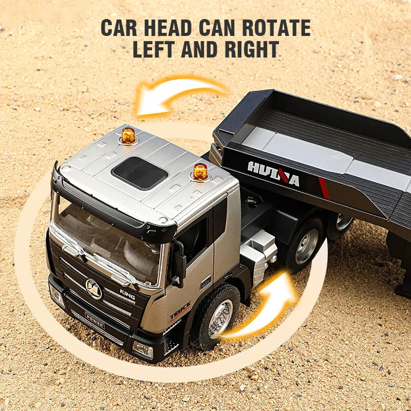Camion Télécommandé Plateau Porte-Engins 1:24