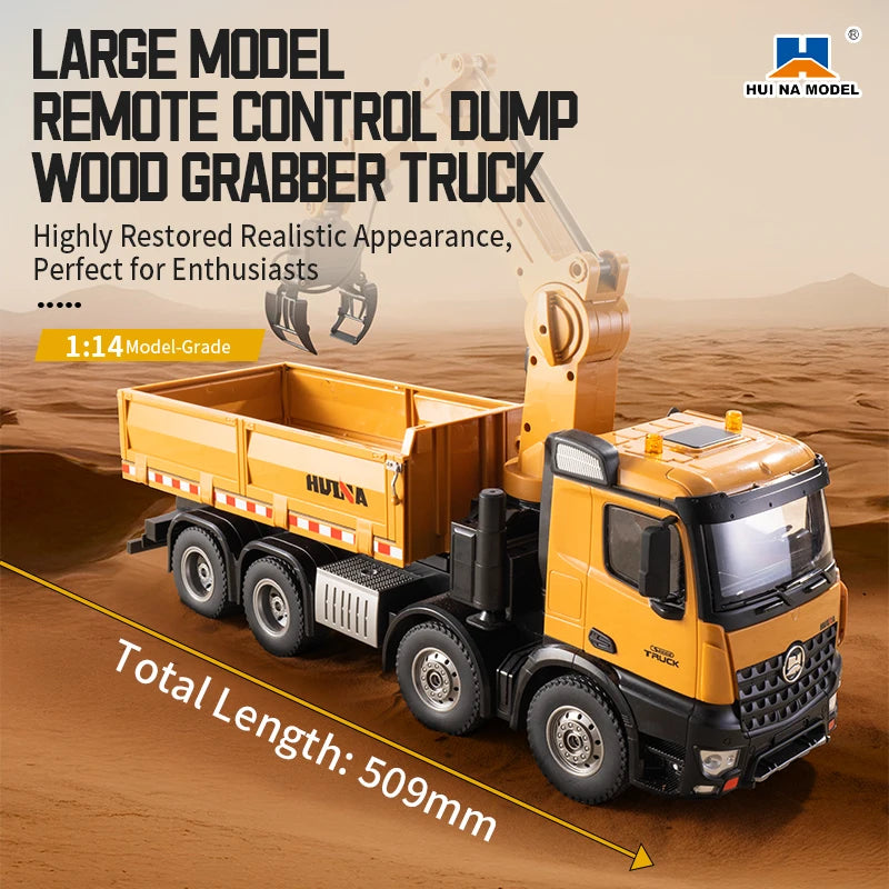 Camion Télécommandé Grue Forestière 1:14 avec Benne
